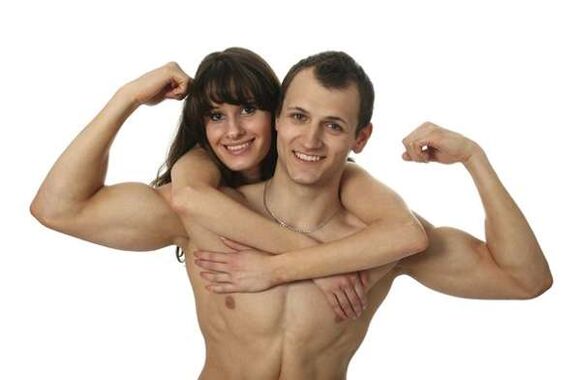 Woman and man who have increased potency with products