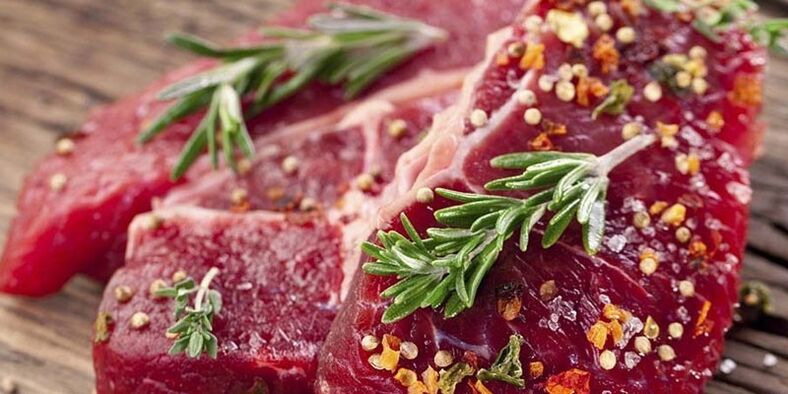 Red meat in a man's diet has a beneficial effect on erection
